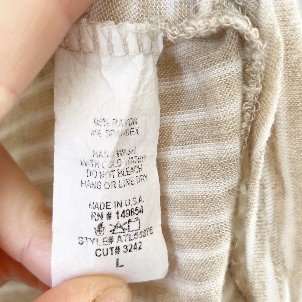 Sadie & Sage Cream Striped Tank Top - Picture 4 of 4